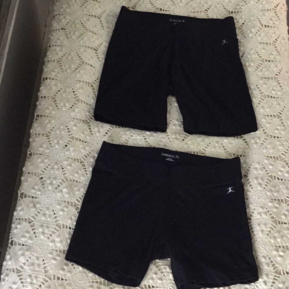 Bundle of 2 Danskin Athletic Black Shorts SZS